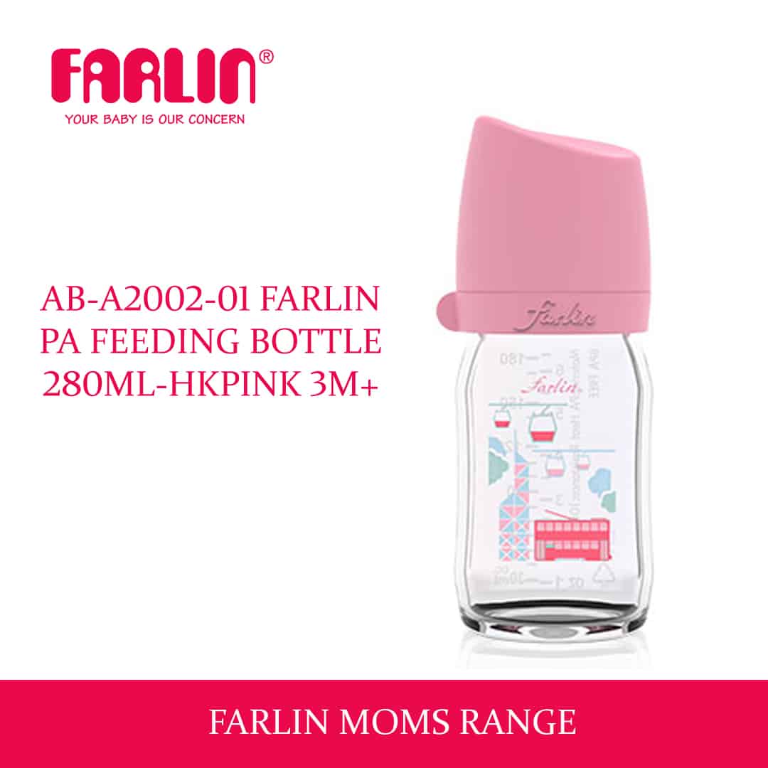 AB-A2002-01 FAR.PA FEEDING BOTTLE 280ML-HKPINK 3M