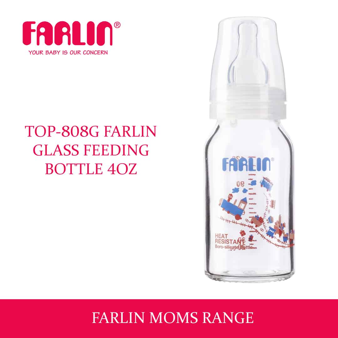 TOP-808G FARLIN GLASS FEEDING BOTTLE 4OZ